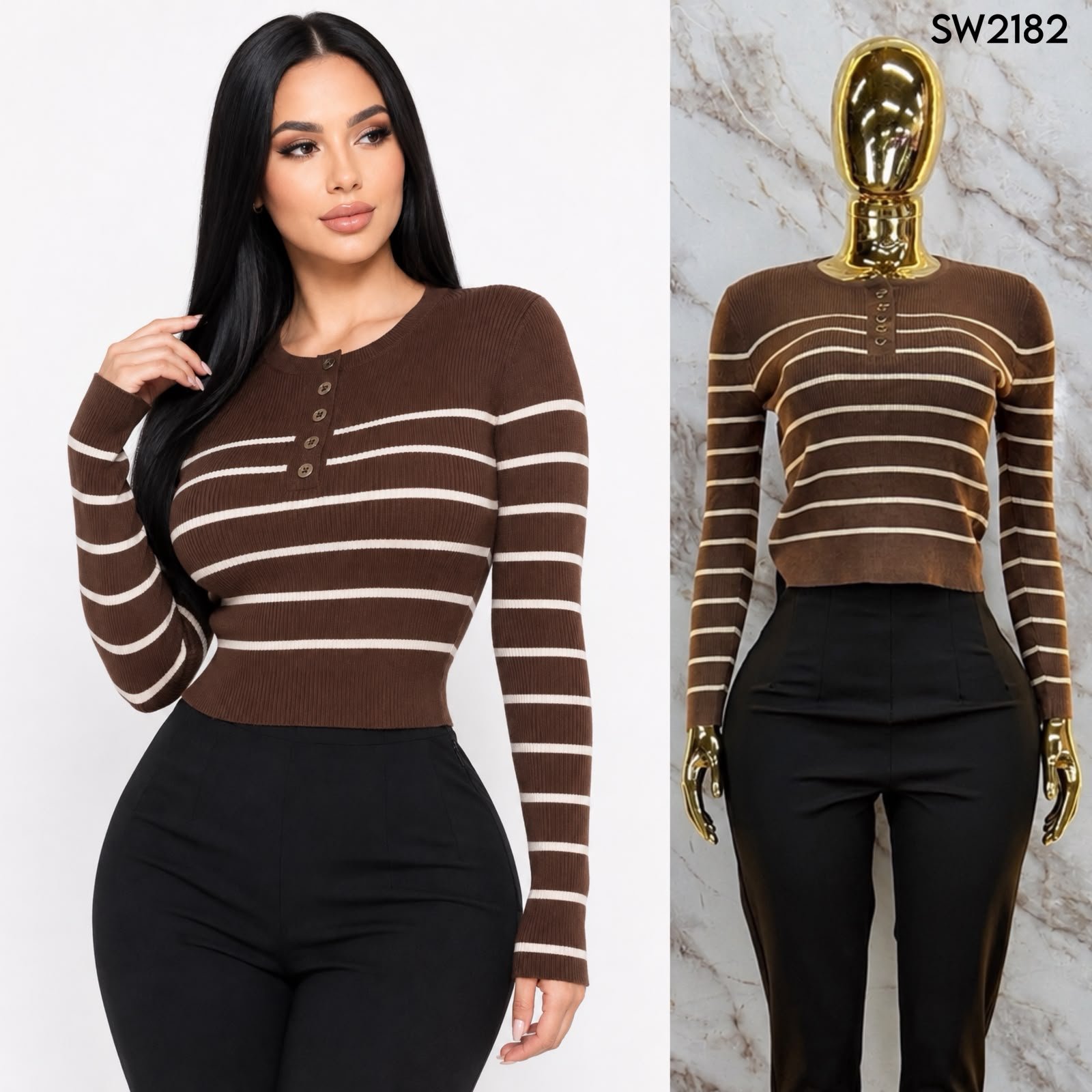 BLUSA DE TEJIDO ACANALADO 2182 - Image 7