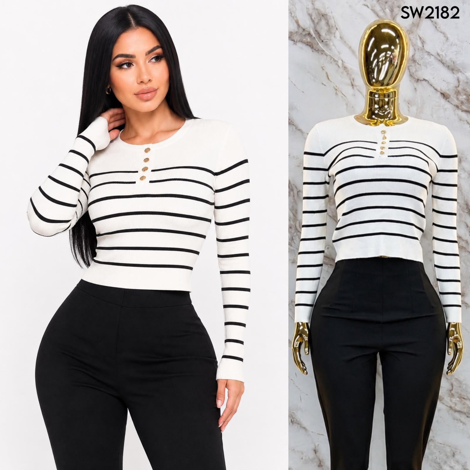 BLUSA DE TEJIDO ACANALADO 2182 - Image 6
