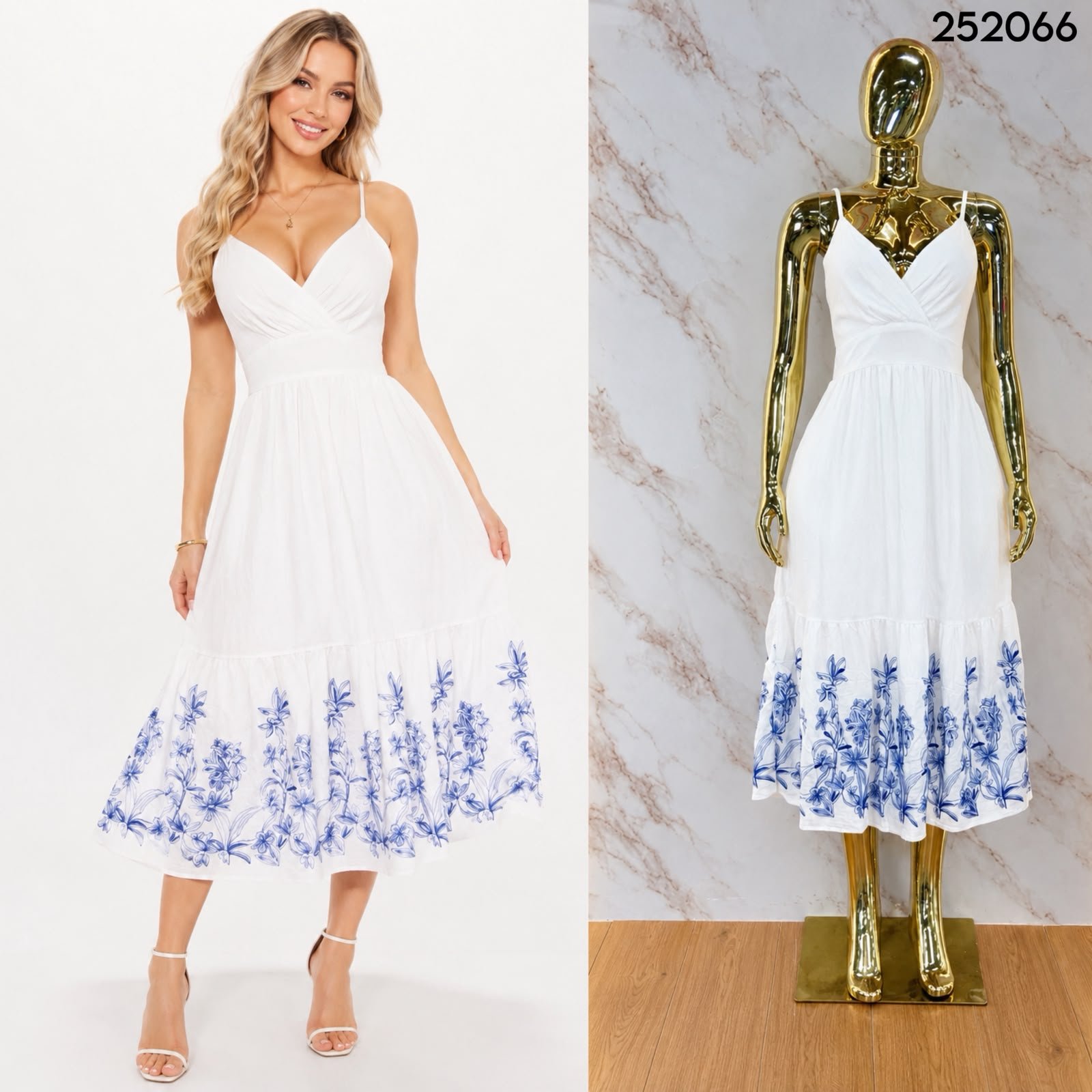 VESTIDO MIDI GRABADO INFERIOR 2066 - Image 2