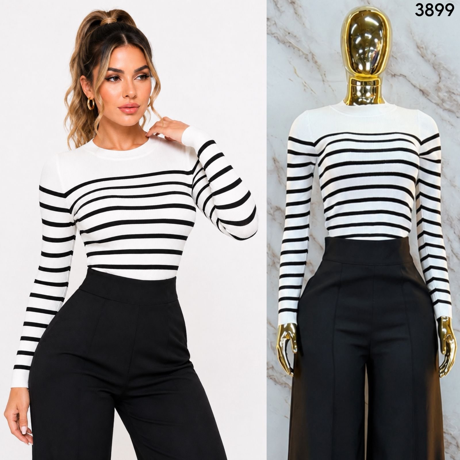 BLUSA RAYADA DE TEJIDO 3899 - Image 4