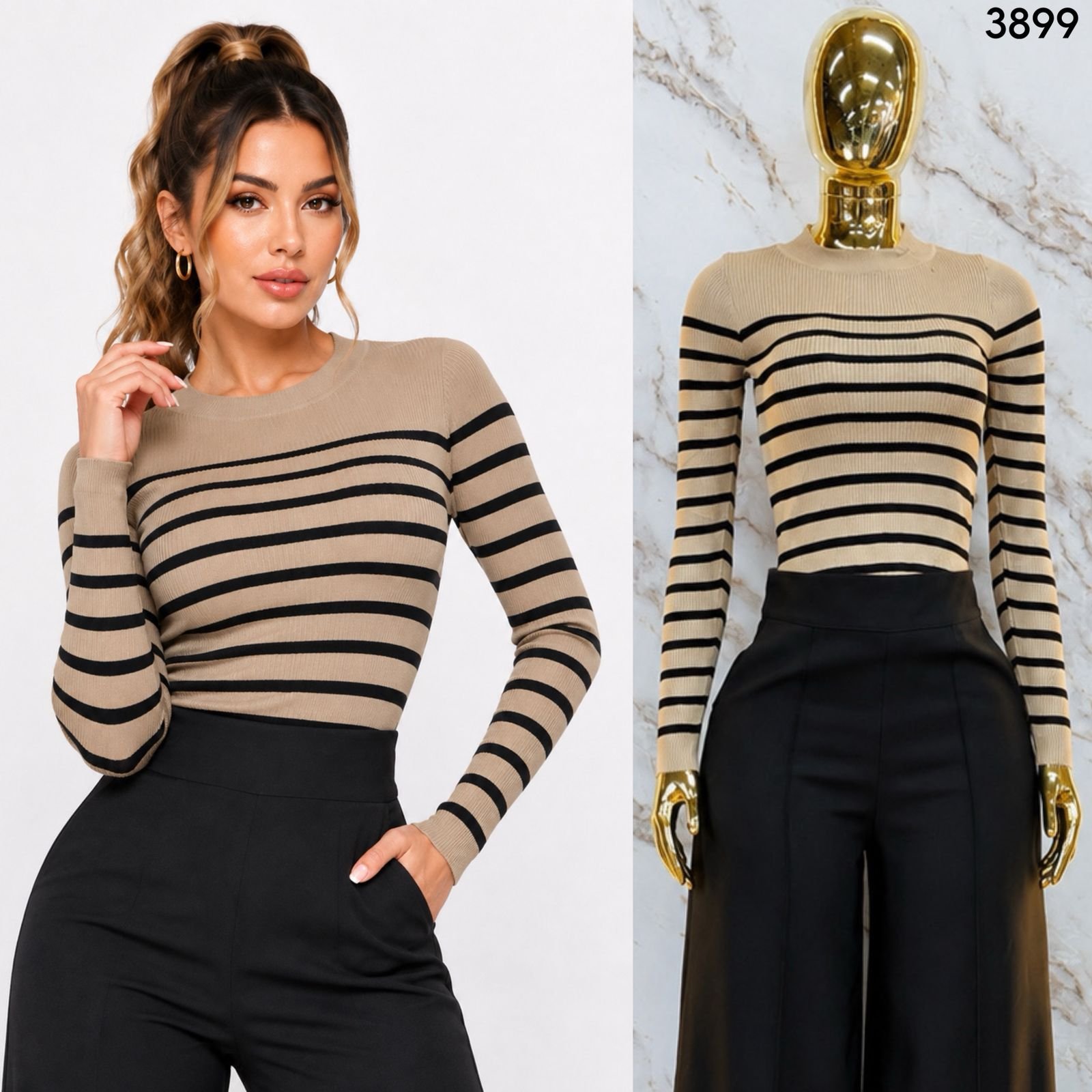 BLUSA RAYADA DE TEJIDO 3899 - Image 2