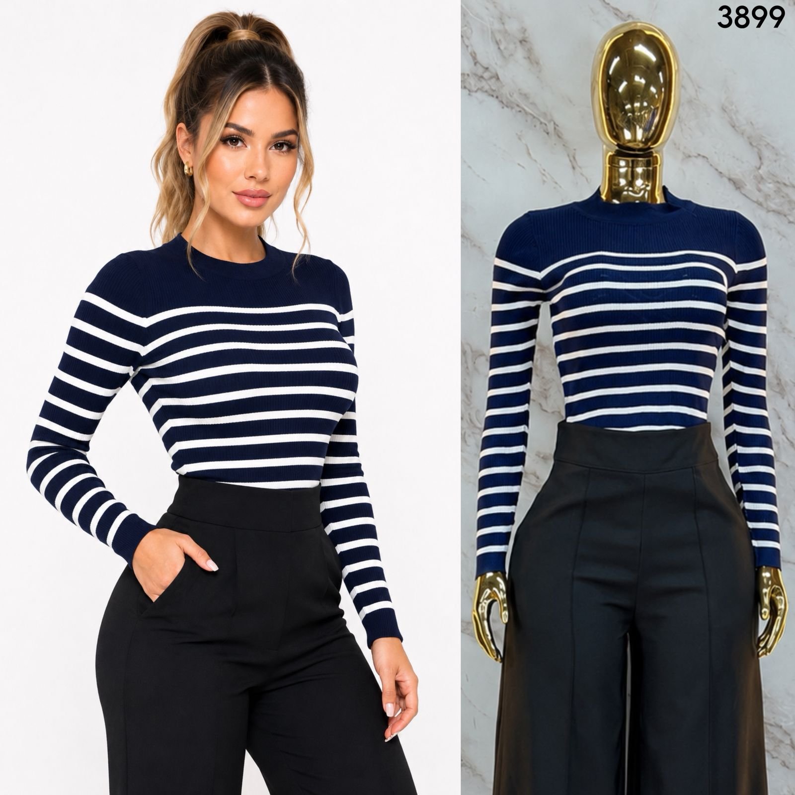 BLUSA RAYADA DE TEJIDO 3899 - Image 6