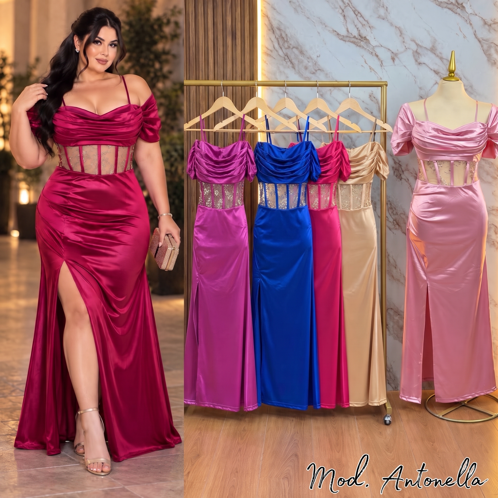 VESTIDO DE FIESTA CURVY ANTONELLA