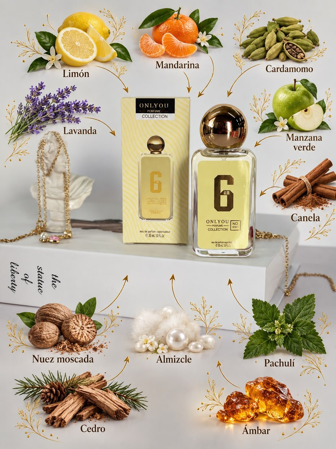 MINI PERFUME DAMA 6 AM YELLOW