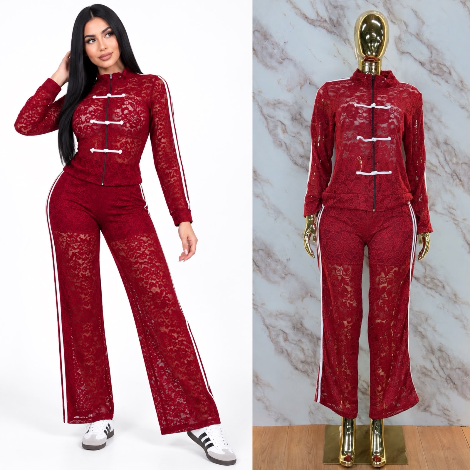 SET / CONJUNTO DE ENCAJE ORIENTAL - Imagen 2