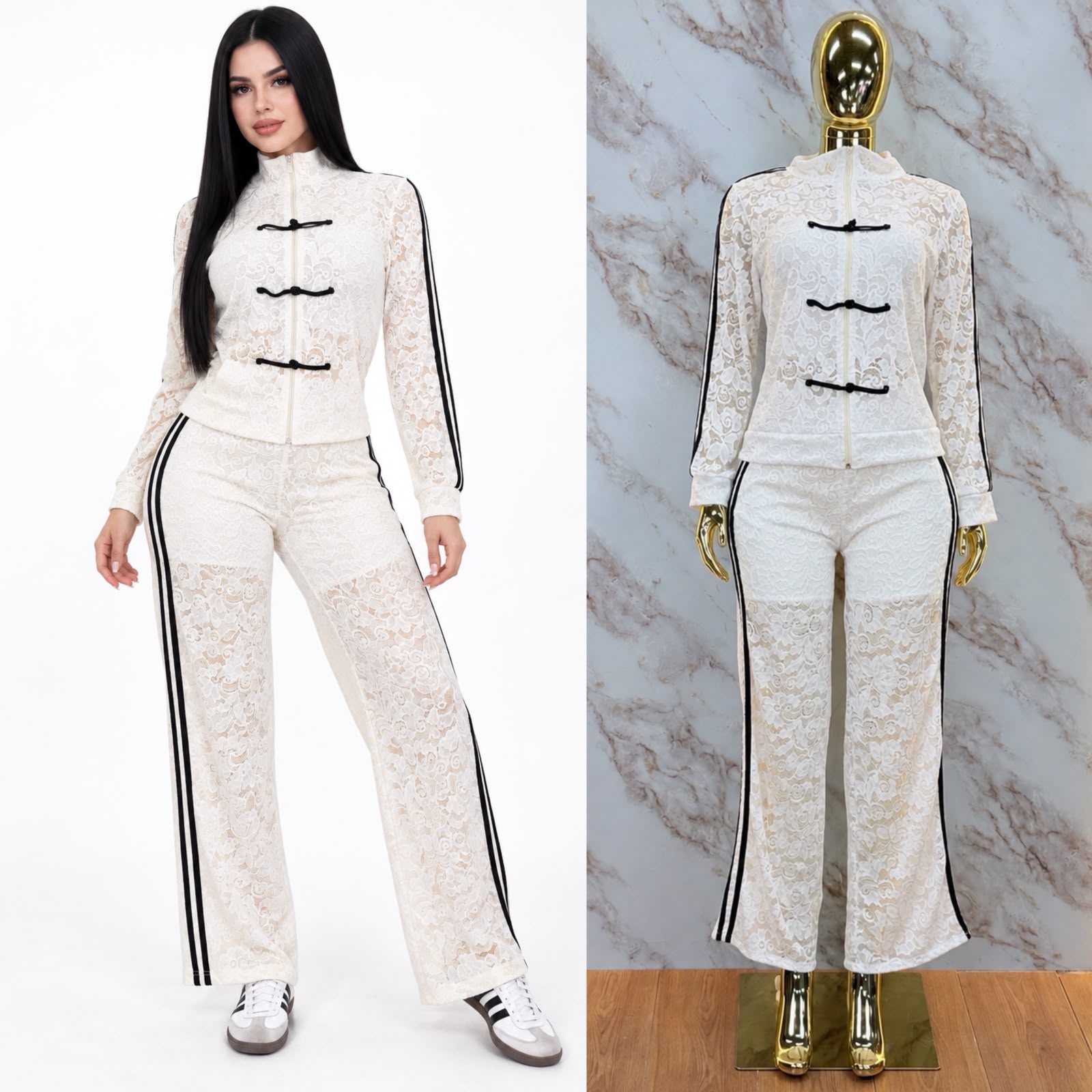 SET / CONJUNTO DE ENCAJE ORIENTAL - Imagen 6