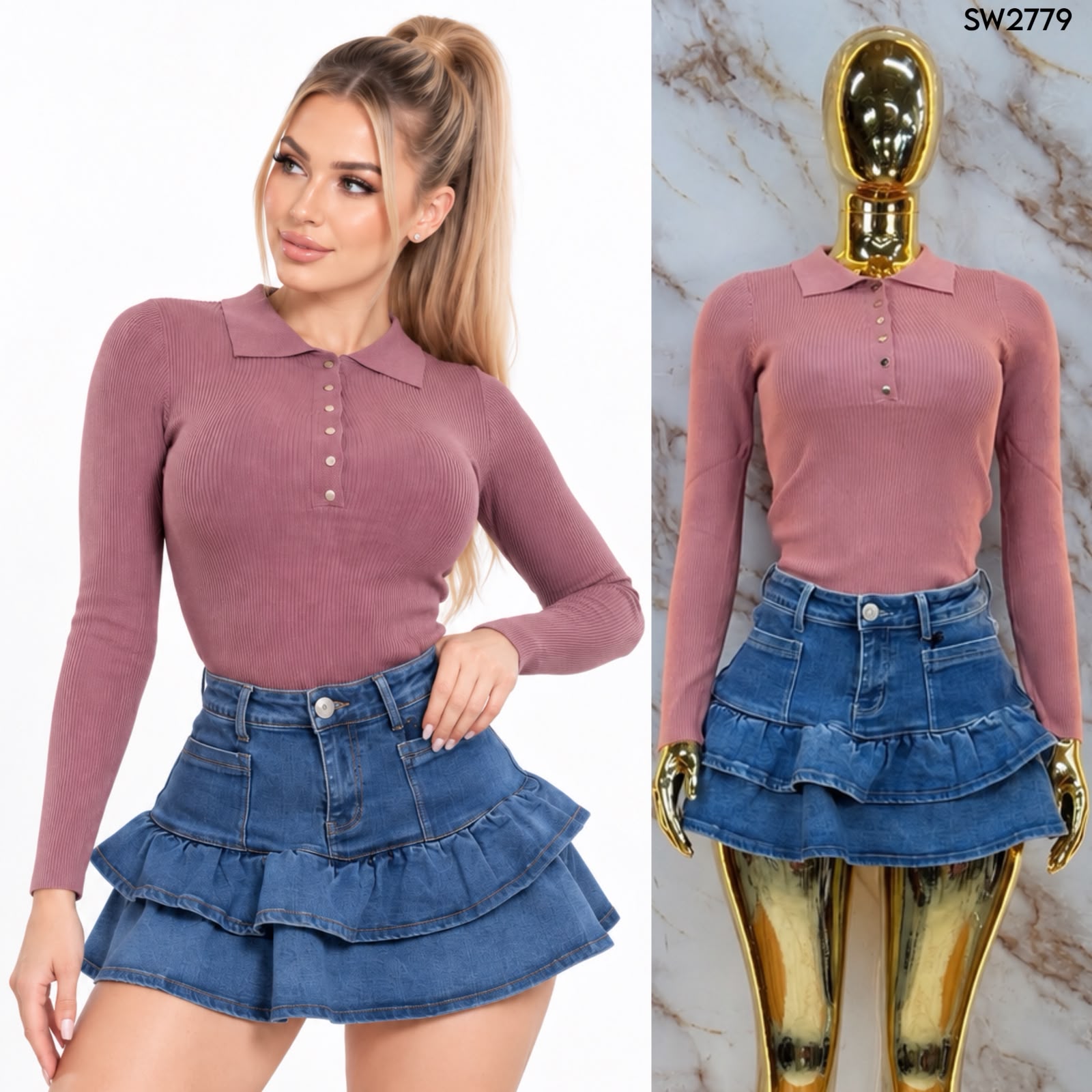 BLUSA DE TEJIDO SW 2779 - Imagen 3