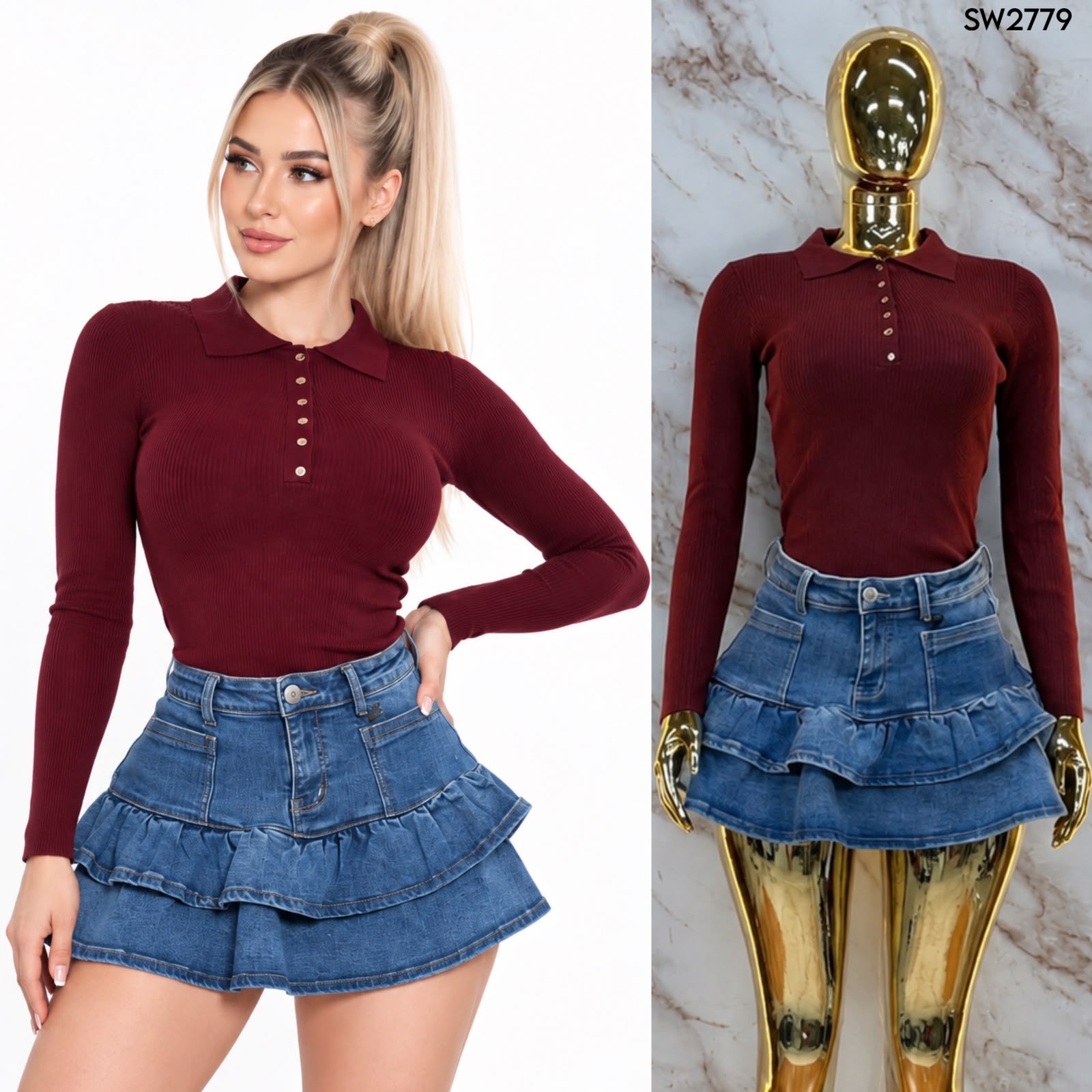 BLUSA DE TEJIDO SW 2779 - Imagen 2